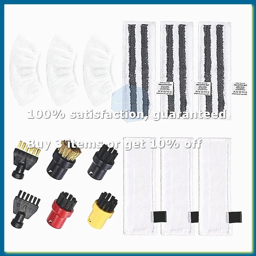 Steam Cleaner Accessory Set for Steam Cleaner EasyFix SC 2, SC 3, SC 4, SC 5 Mop Cloth Brush Nozzle-A009