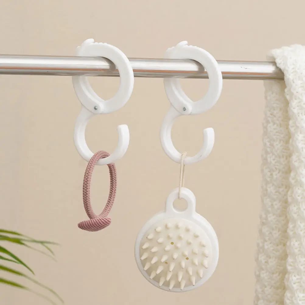 20Pcs S Hook Clothes Hanger Plastic Hanging Hooks Multipurpose Coat Hat Bag Holder for Kitchen Bathroom Closet Garage