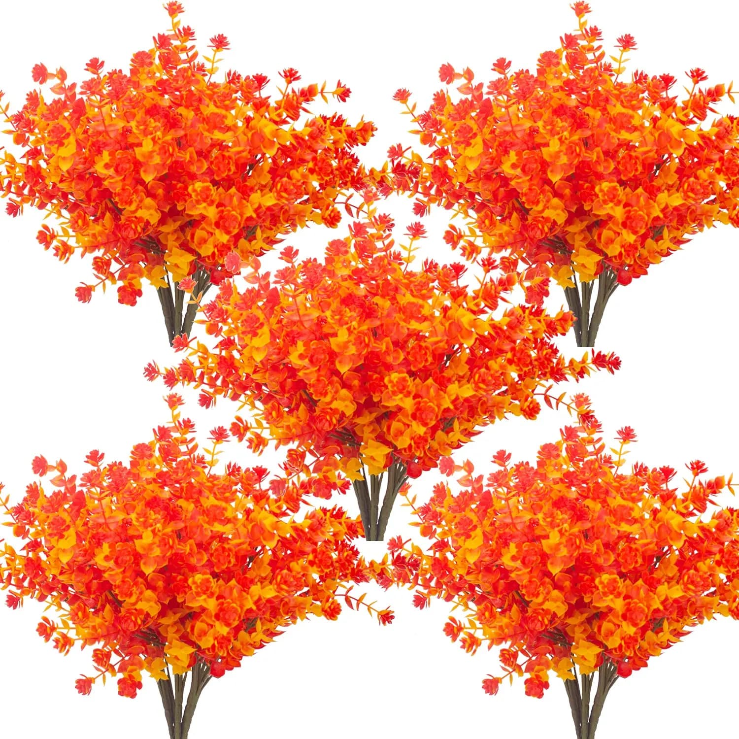 Artificial Autumn Flowers-French Outdoor UV Resistant Fruit Fake Plant Plastic Flowers Home Gardens Autumn Thanksgiving Autumn Decoration