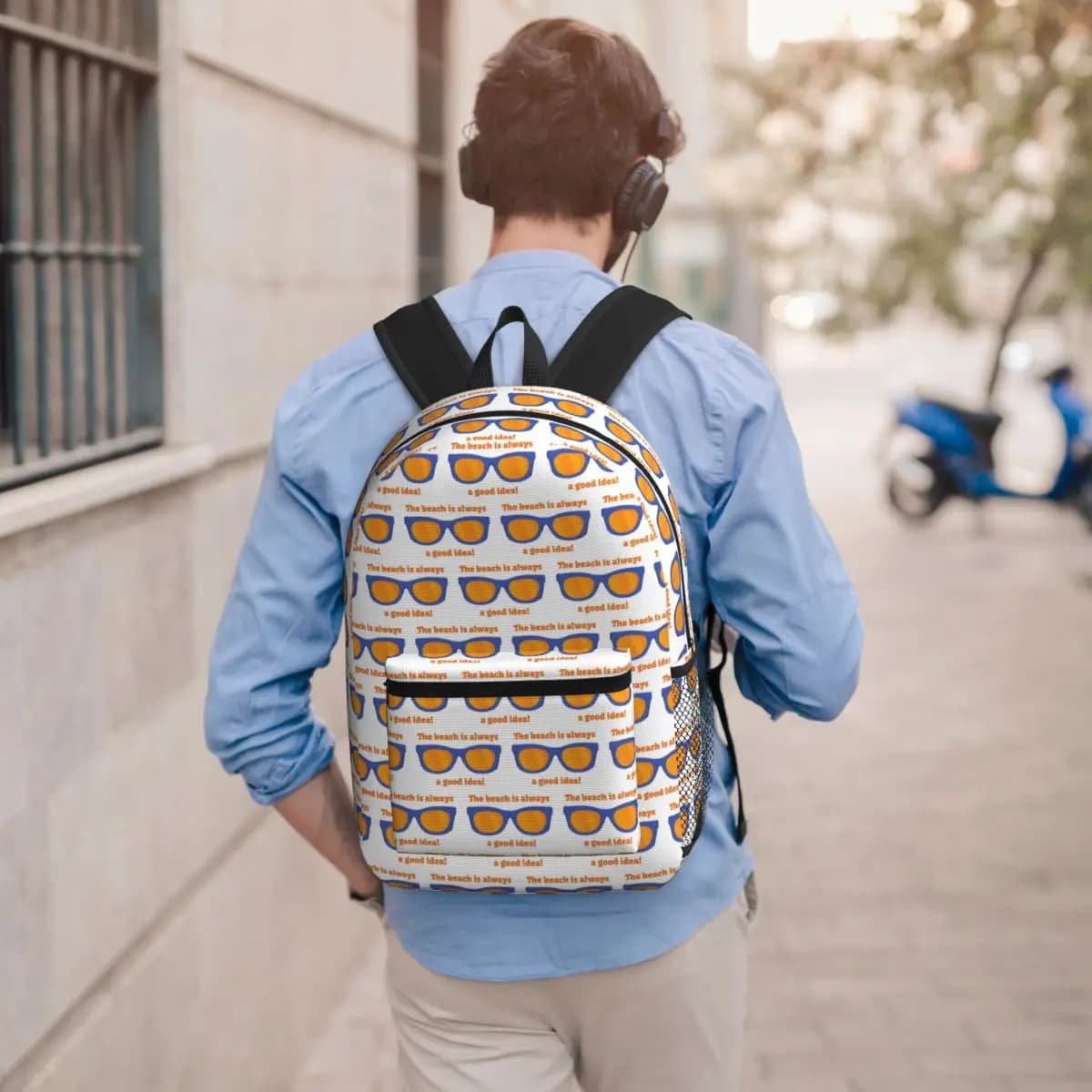 The Beach Is Always A Good Idea Backpack Student BookBag Children School Bag Laptop Shoulder Bags for Men Women