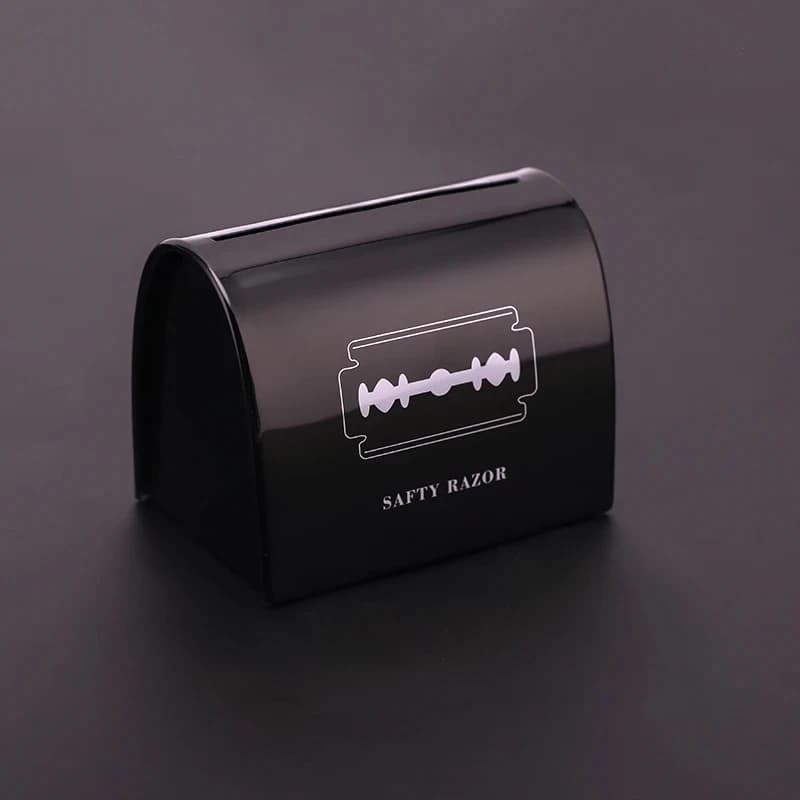 Barbershop Blades Dispenser Razor Disposal Storage Case Salon Recycling Box Used Safety Storage Container Box