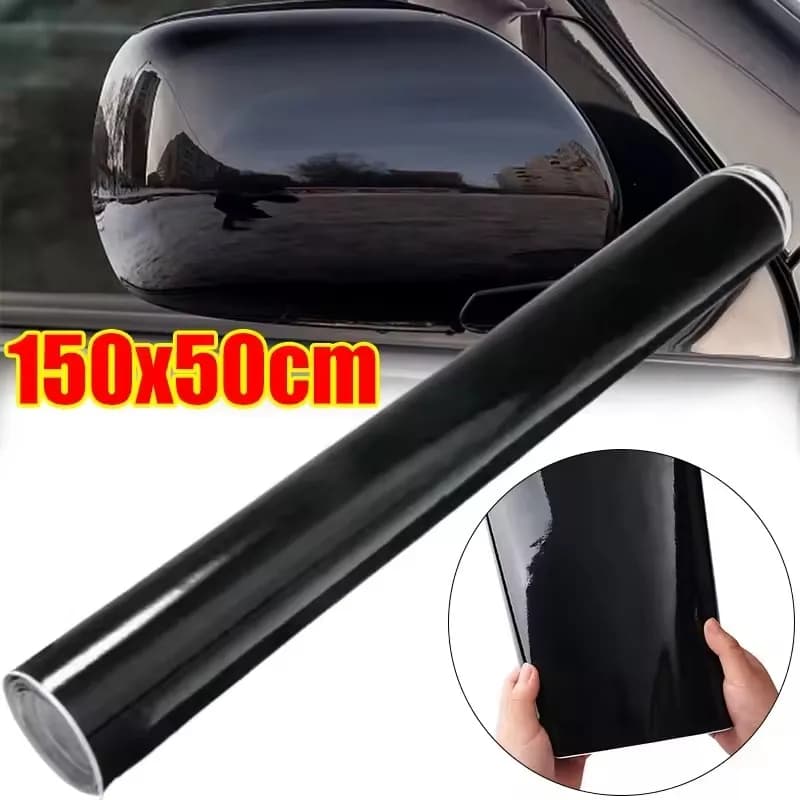 Pellicola adesiva per rivestimento in vinile per auto nero lucido Pellicola adesiva senza bolle per decalcomania per pellicola per carrozzeria per auto per moto Accessori opachi