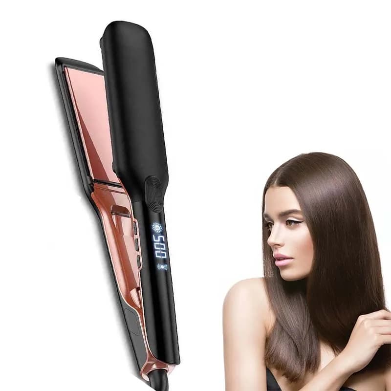 Piastra per Capelli Professionale MCH 2 in 1, Lisciante e Arricciacapelli, 450°F, Ceramica, LCD, Portatile, Ionica, per Uso Domestico