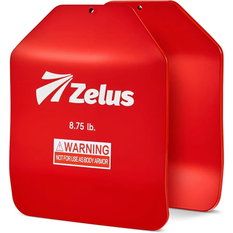 Weighted vest plates, 8.75 pounds curved weight vest plates for training, steel tactical weight plates for weight vests with transparent