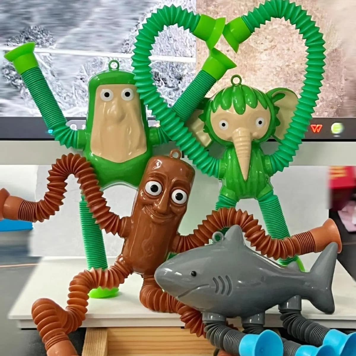 Tubi pop di aspirazione Brainrot italiani Giocattoli Fidget Tung Tung Sahur Tubo elasticizzato Giocattoli sensoriali antistress per bambini Regalo per adulti