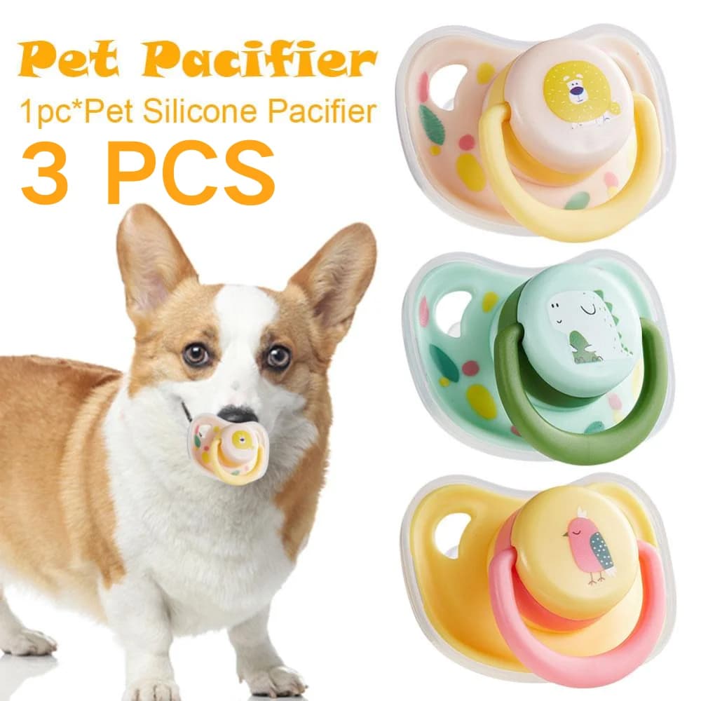 Practical Pet Calming Pacifier Soft Silicone Dog Teeth Chew Resistant Molar Cat Bite Toy Toy