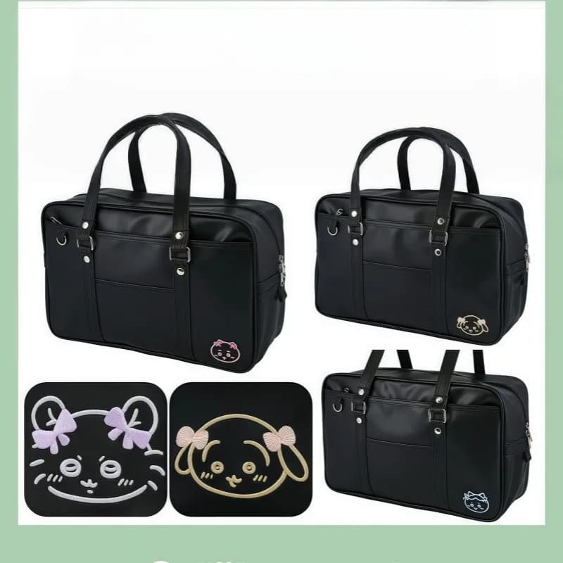 Chiikawaed Large Capacity Handbag Single Shoulder Underarm Bag Preppy Style Casual Storage Shoulder Bag Daily Necessities