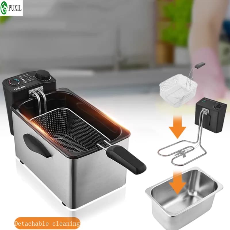 Domestic electric pan, commercial fried pasta sticks, fried chips machine, stable, pan, constant