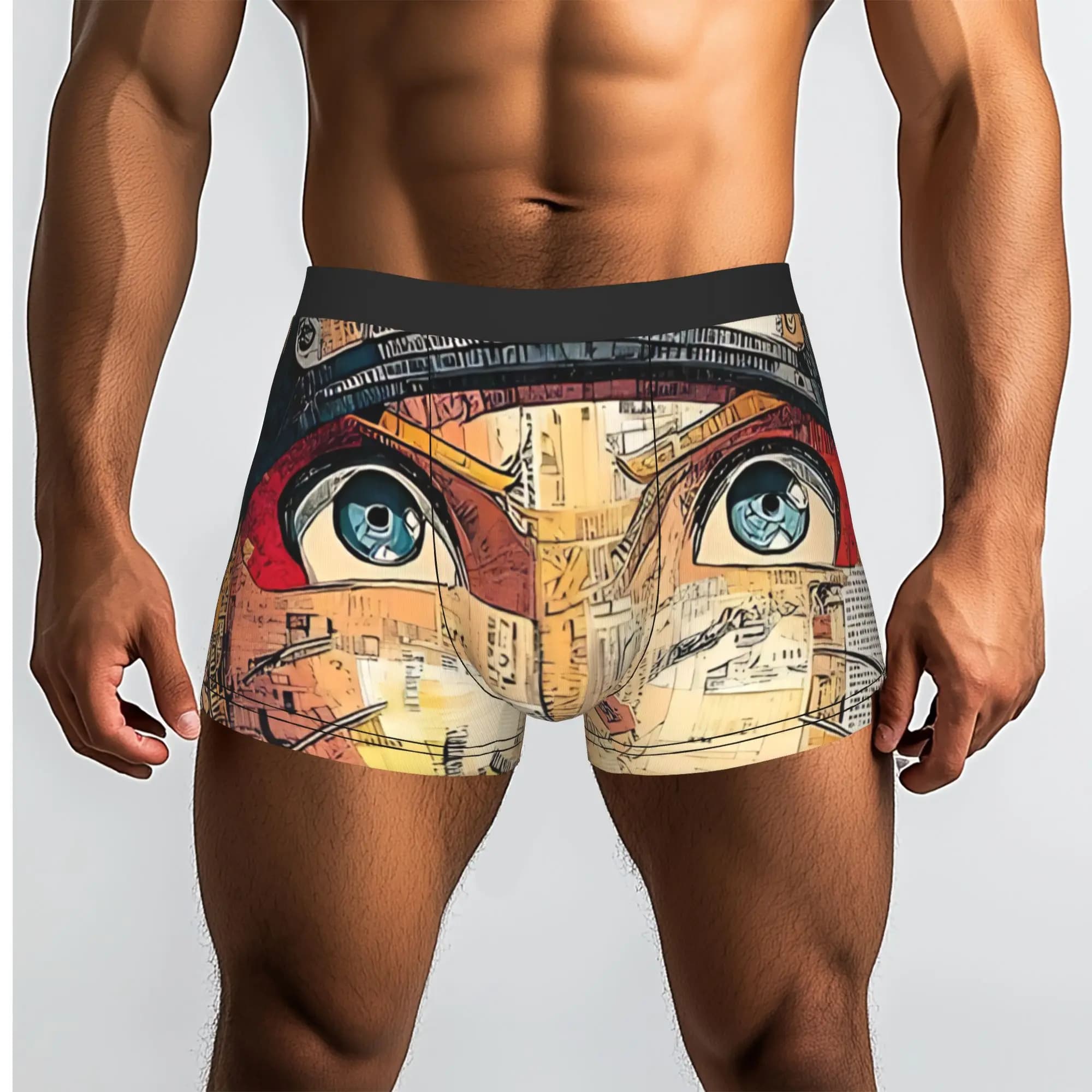 Look Forward Bandai NARUTO Mutande traspiranti Mutande da uomo Pantaloncini stampati Boxer Briefs