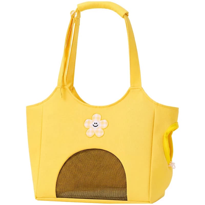 Pet Carrier Bag Small Dog Cat Sling Backpack Portable Travel Shoulder Handbag Cute Cartoon Fashion Print Canvas Outdoor Walking