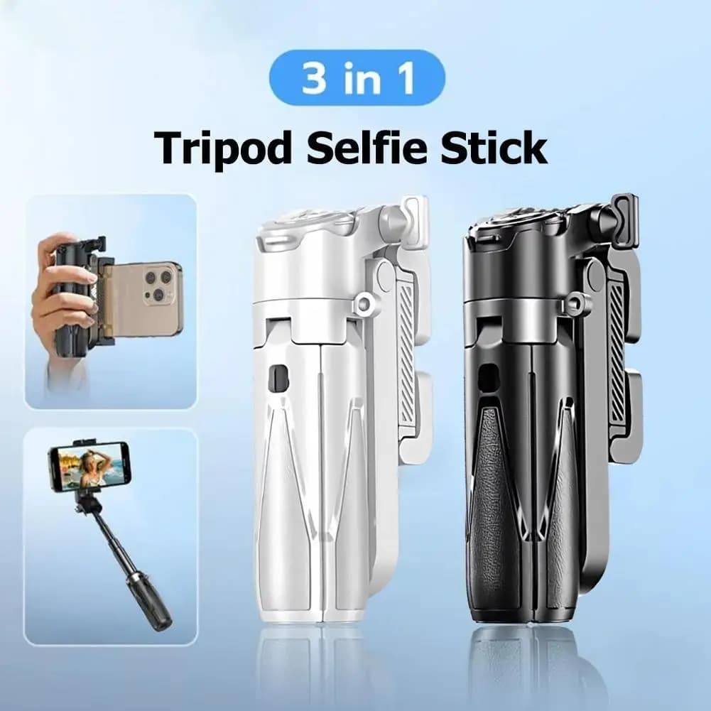 Bastone per selfie portatile da viaggio, treppiede per telefono ultra-stabile con telecomando, asta estensibile leggera per iPhone e Android