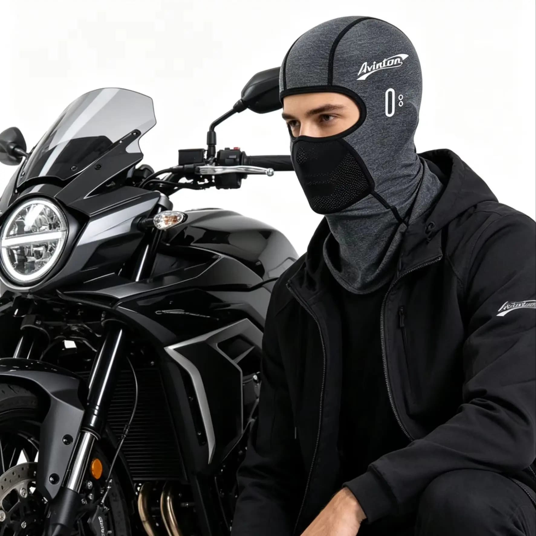Balaclava per protezione UV estiva e calore invernale per Avinton GT – Maschera integrale traspirante con foro per occhiali, maschera per moto e sci