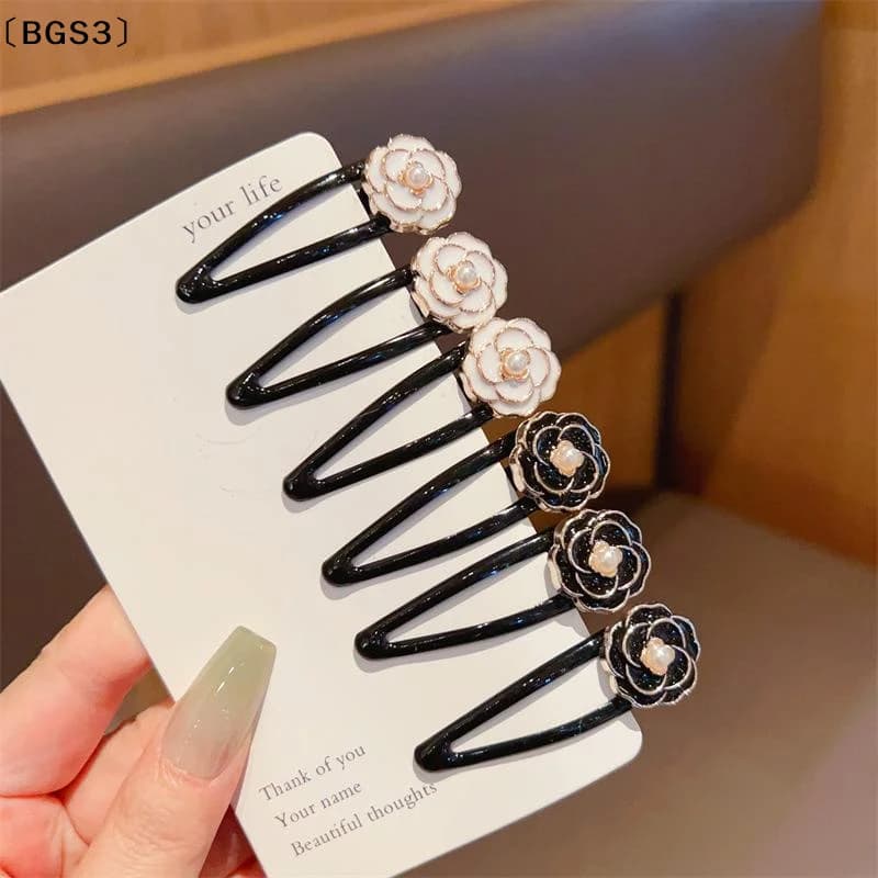 〔BGS3〕2/6Pz Elegante Fermaglio per Capelli a Camelia con Design Floreale, Fermacapelli Laterale per Acconciature Alla Moda, Accessori per Capelli da Donna
