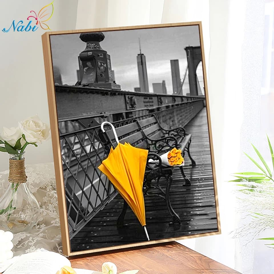5D DIY Diamond Painting Black And White Landscape Diamond Embroidery Cross Stitch Kits Mosaic Crafts New Year's Gift Home Art