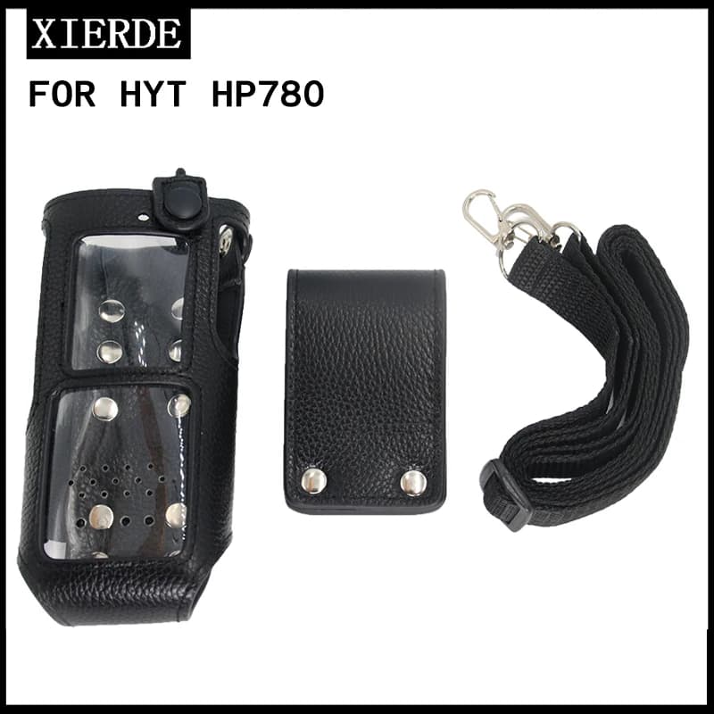 Per Hytera HP700, HP680, HP780 Radio in pelle citofono digitale fibbia rotante copertura protettiva Walkie Talkie