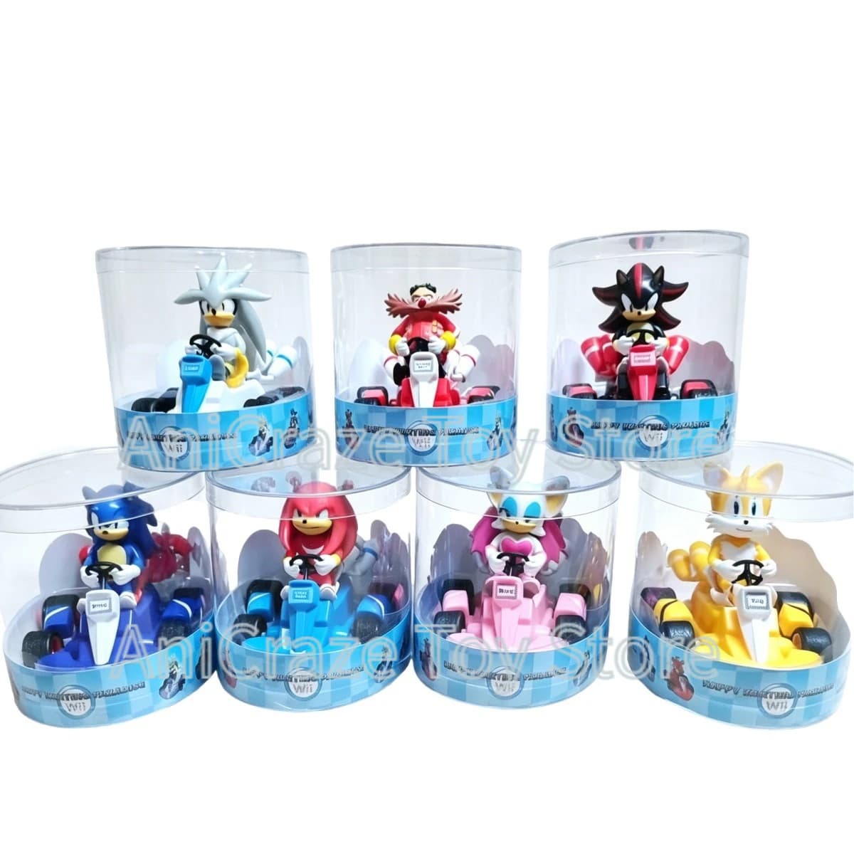 New Game Sonic Rebound Car Toy Hedgehog Shadow Anime Figure Character Go-Kart Model Doll for Toys Collect Gift Birthday Gifts