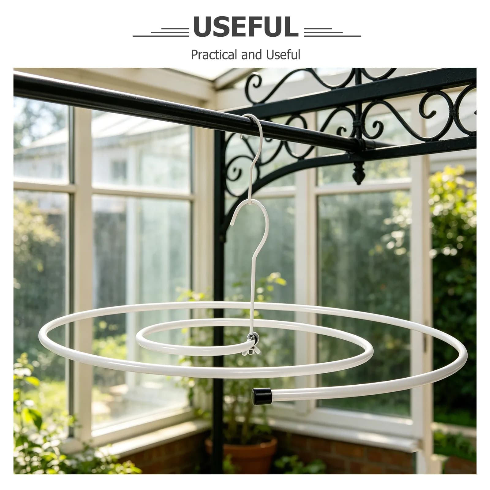 Set di 3 Stendibiancheria a Spirale in Metallo Salvaspazio per Mantelle, Materassi, Coperte, Lenzuola, Copriletto, Asciugamani da Bagno e Sciarpe