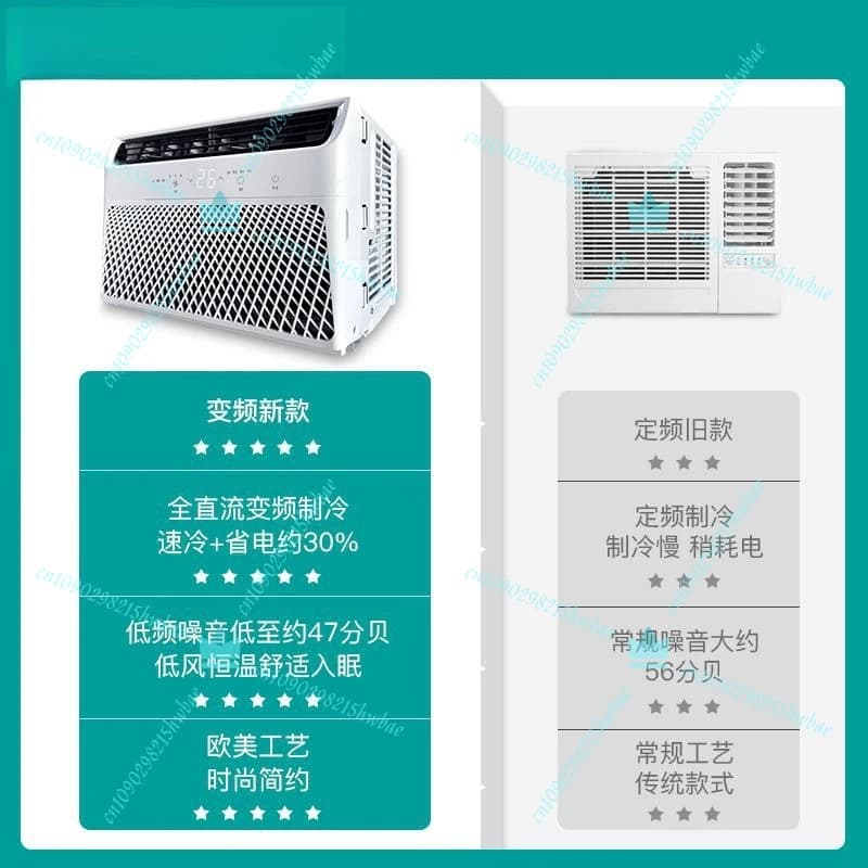 Condizionatore d'aria di tipo finestra con inverter intelligente da 1500 W Condizionatore d'aria di raffreddamento singolo con funzione di deumidificazione