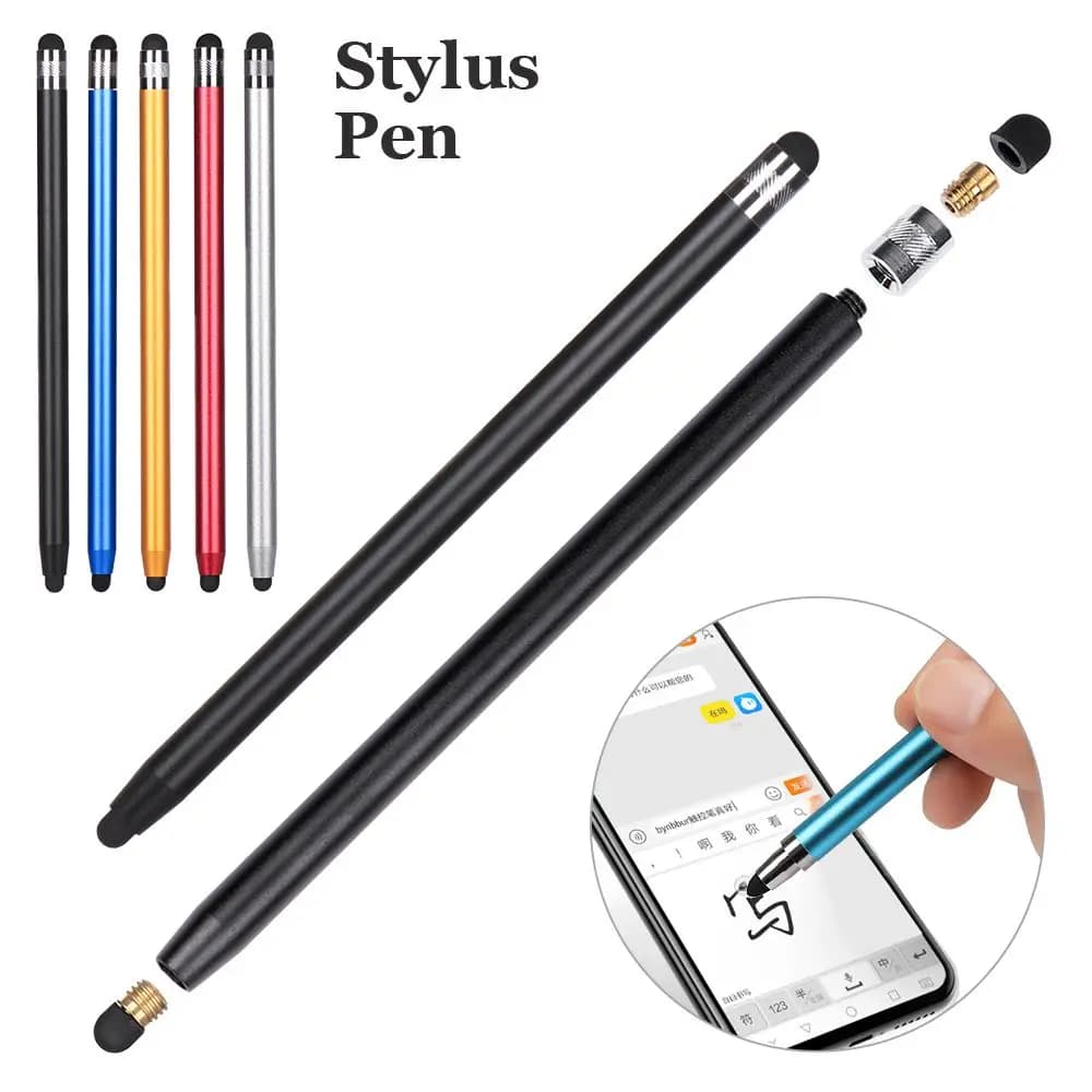 Punte in Silicone touch a doppia testa penna capacitiva stilo Touch Screen penna da disegno per Smartphone Tablet PC Computer