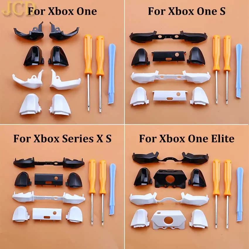 2Set LT RT RB LB Bottoni Paraurti Per Xbox One Slim Elite Serie XS Controller Pulsante di Trigger Supporto Centrale W/Strumento Cacciavite