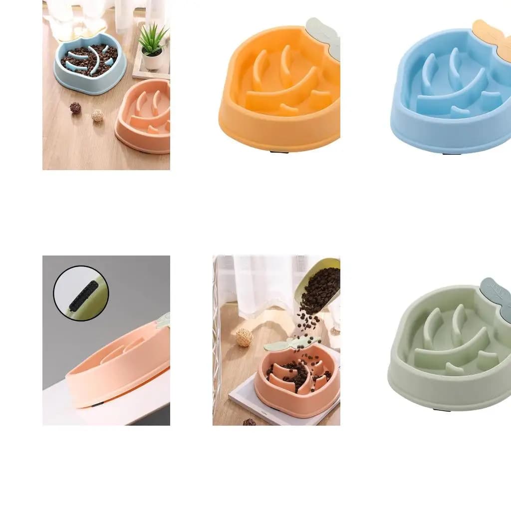 Dog Slow Feeder Bowl Healthy Puppy Feeding Bowls Pet Slower Feed Dish