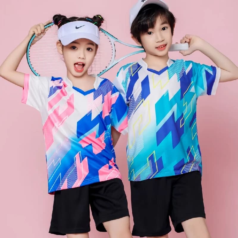 New Men's T-shirts Women Quick-Drying Tees Shirt Badminton Jersey Uniforms Table Tennis Clothing Printed Breathable T-shirt Boy