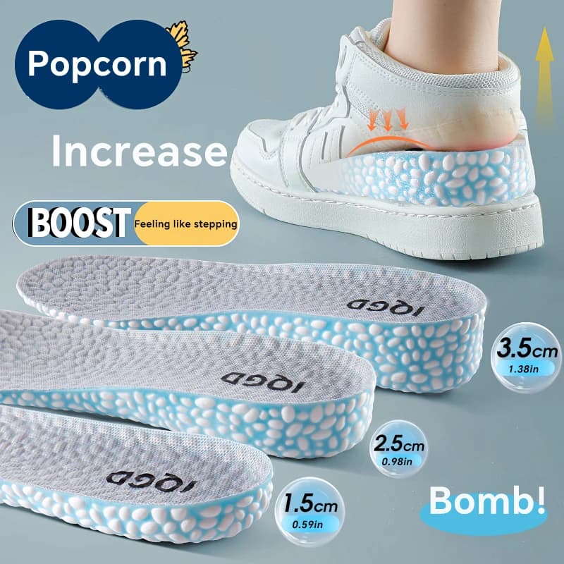 1 pair of invisible soles for height increase in EVA material for breathable shock absorption shoes man