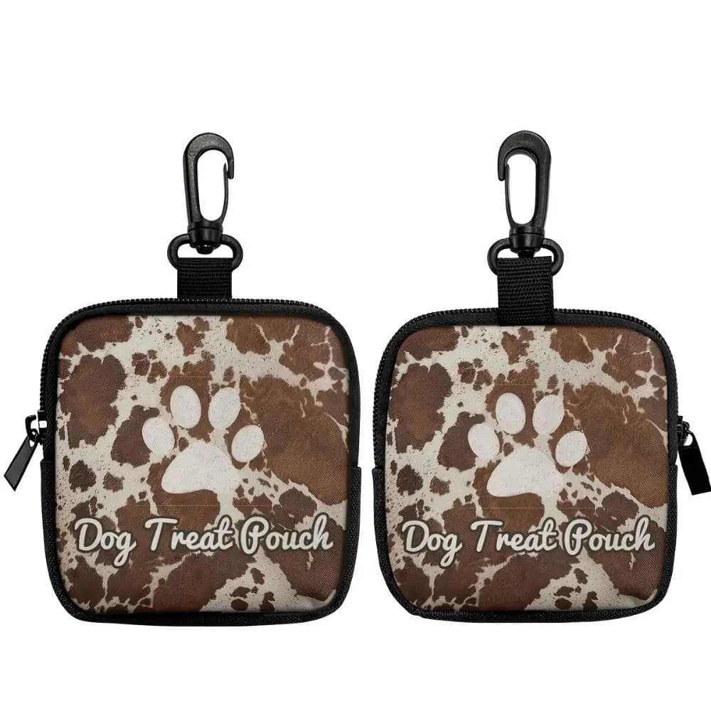 Multifunctional Mini Coin Purse Dog Treat Pouch Lightweight Dog Print Wallet Waterproof Portable Zipper Storage Bag Friends Gift