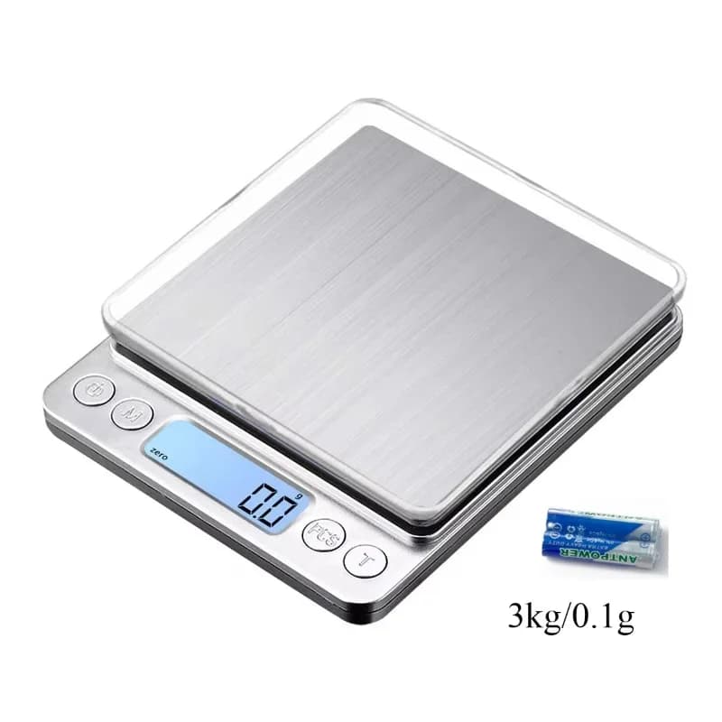 Bilancia Digitale da Cucina 3000g/0.1g, Piccola Bilancia per Gioielli, Bilancia Digitale per Alimenti con Display LCD e Funzione Tare, Misura in Grammi e Once