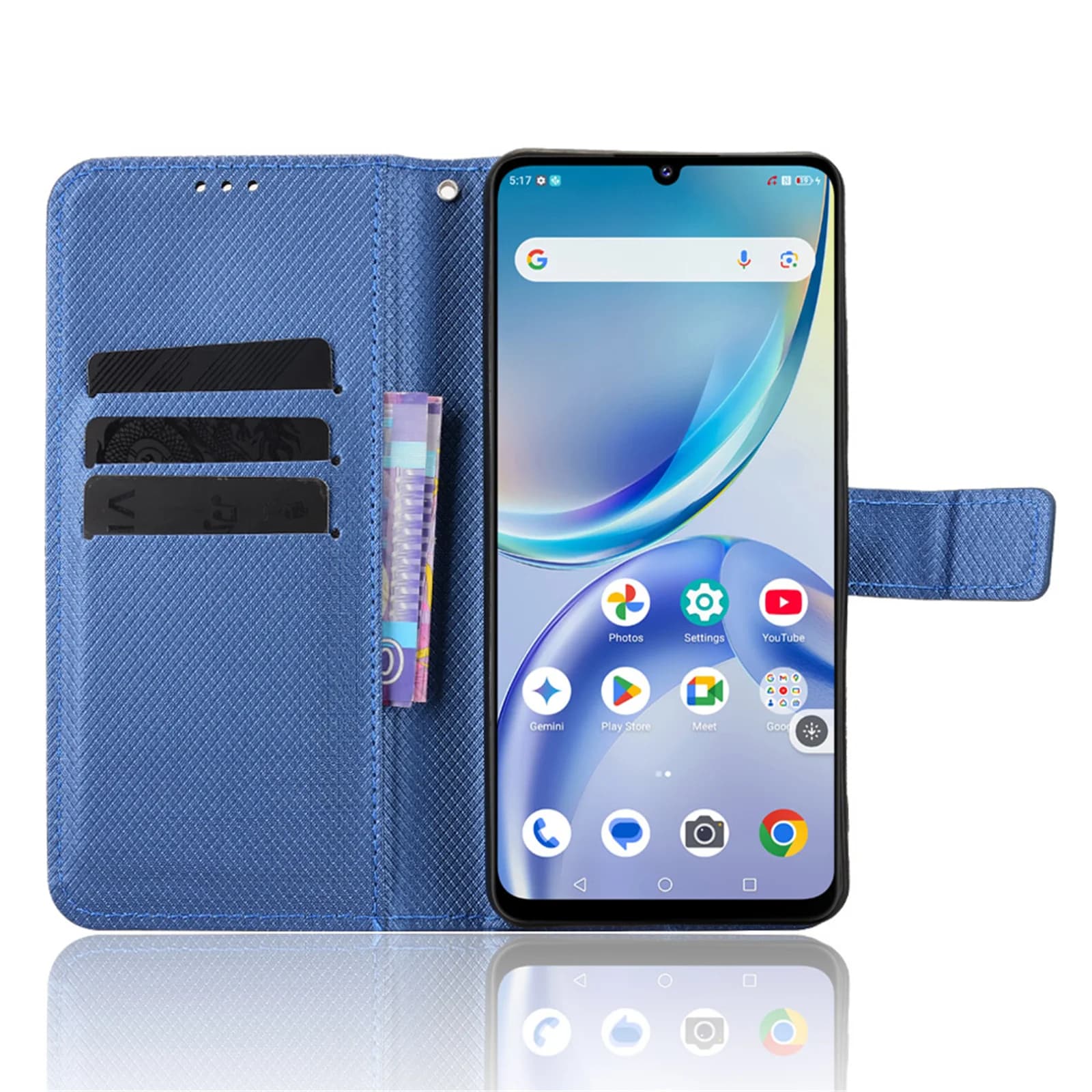 Custodia Protettiva in Pelle con Funzione Stand per Hot Pepper Serrano 3, Cover a Portafoglio con Slot per Carte e Supporto per Telefono