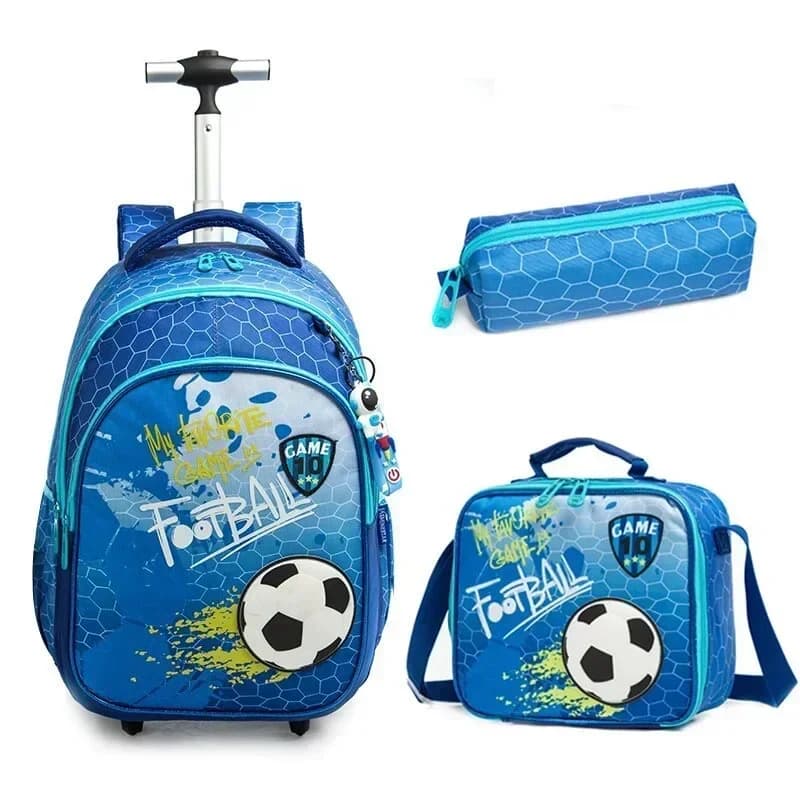Borsa per zaino da scuola per bambini Zaino con ruote per ragazzi Borsa per trolley da scuola Ruote Set di borse per trolley da viaggio per bambini