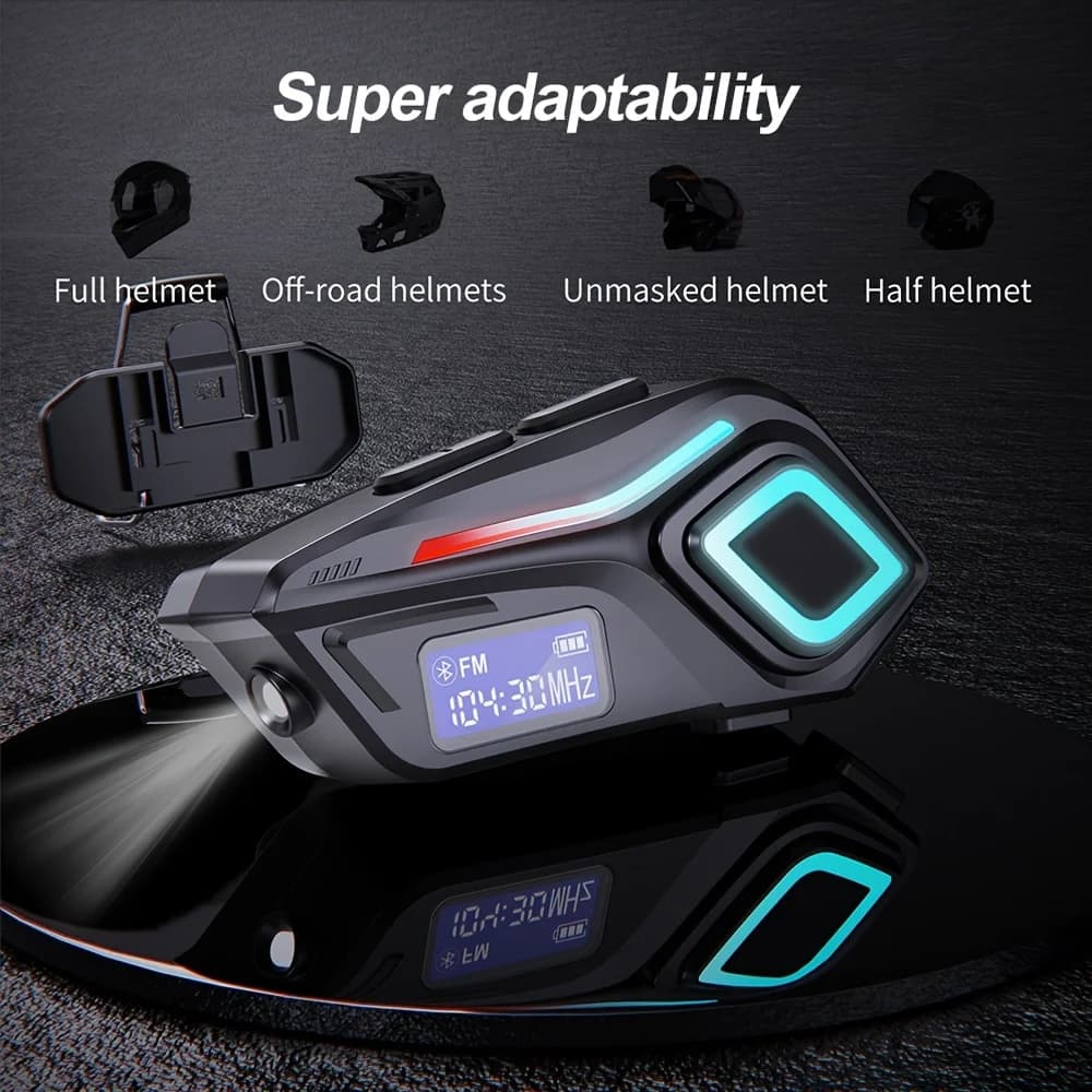 Bluetooth5.3 Motorcycle helmet headset Telephone kit for wireless speaker calls Waterproof earphone Speaker MP3 music player