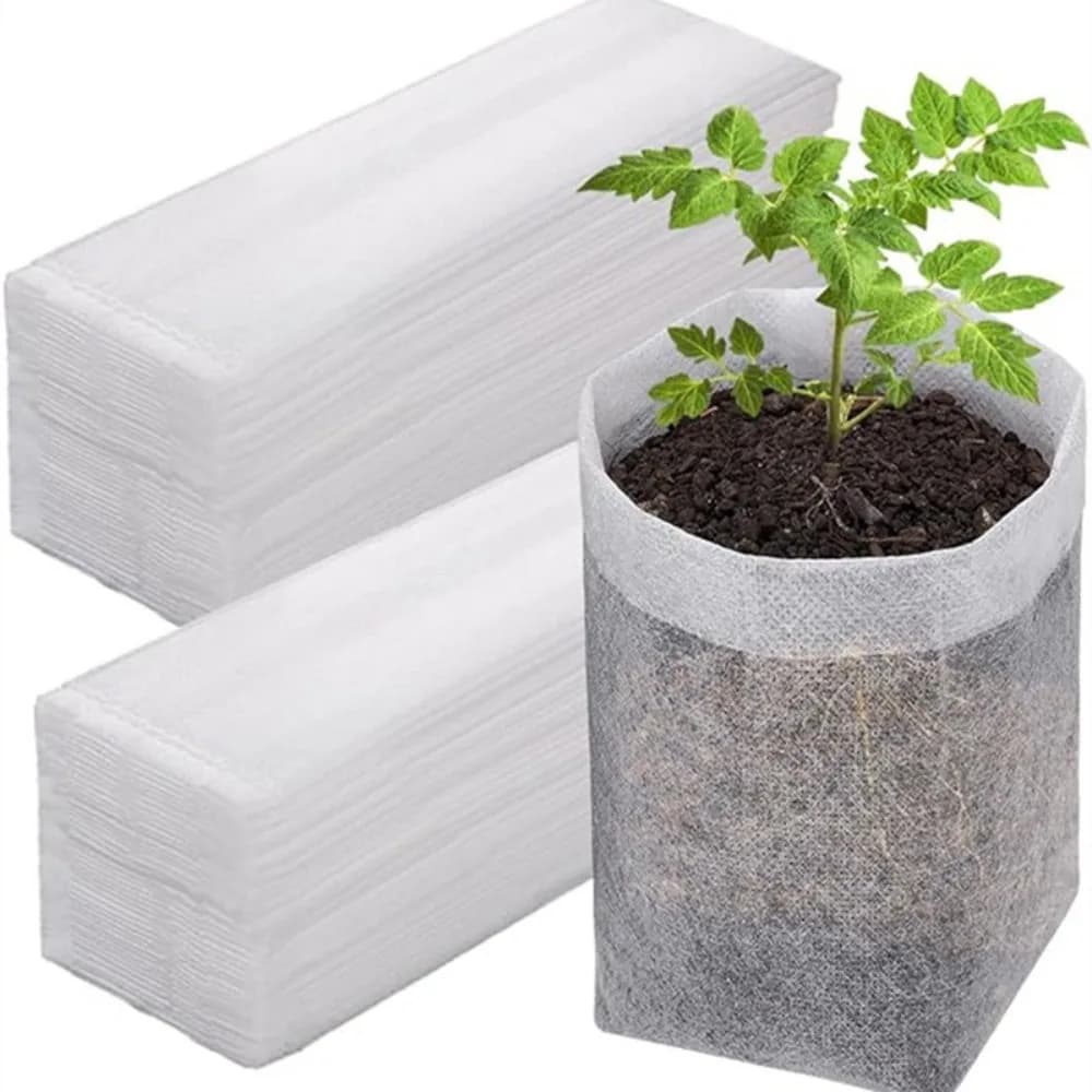 Biodegradable nursery bag from 100 pieces plant nursery bag Non woven for vegetable transplant supply of flowers seeds for breeding of domestic gardens