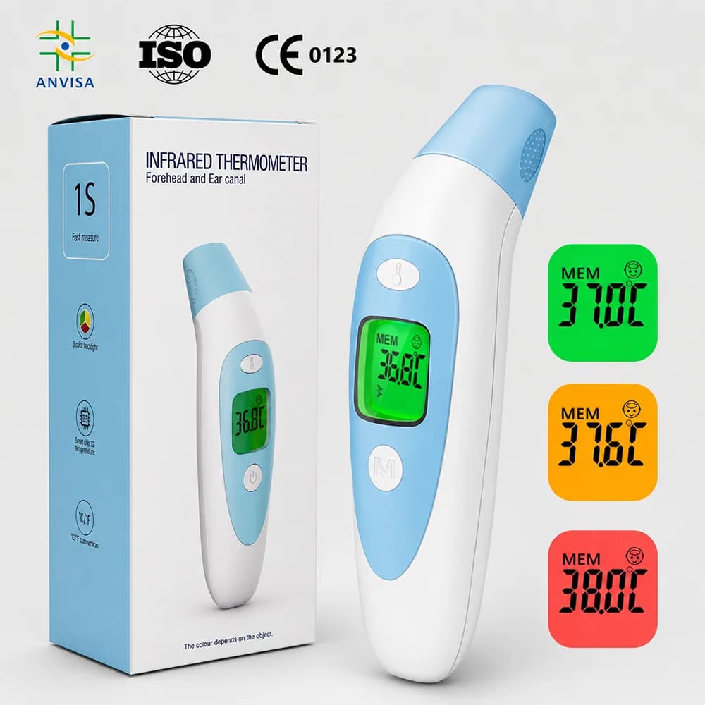 Infrared Fever Thermometer Digital Medical Household Baby & Adult Non-contact Laser Body Temperature Forehead Ear Thermometer