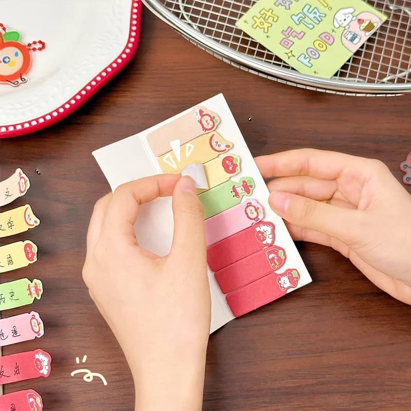 120 fogli indice di cartoni animati nota adesiva Kawaii Post memo pad adesivi carino scuola ufficio studente cancelleria messaggio note adesivo