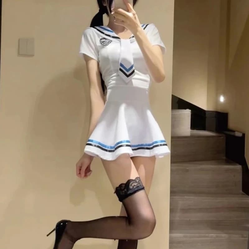 Sexy College Style JK uniformi per studenti costumi da studentessa top da donna minigonna pigiama Naughty Erotic Lingerie Cosplay Sailor
