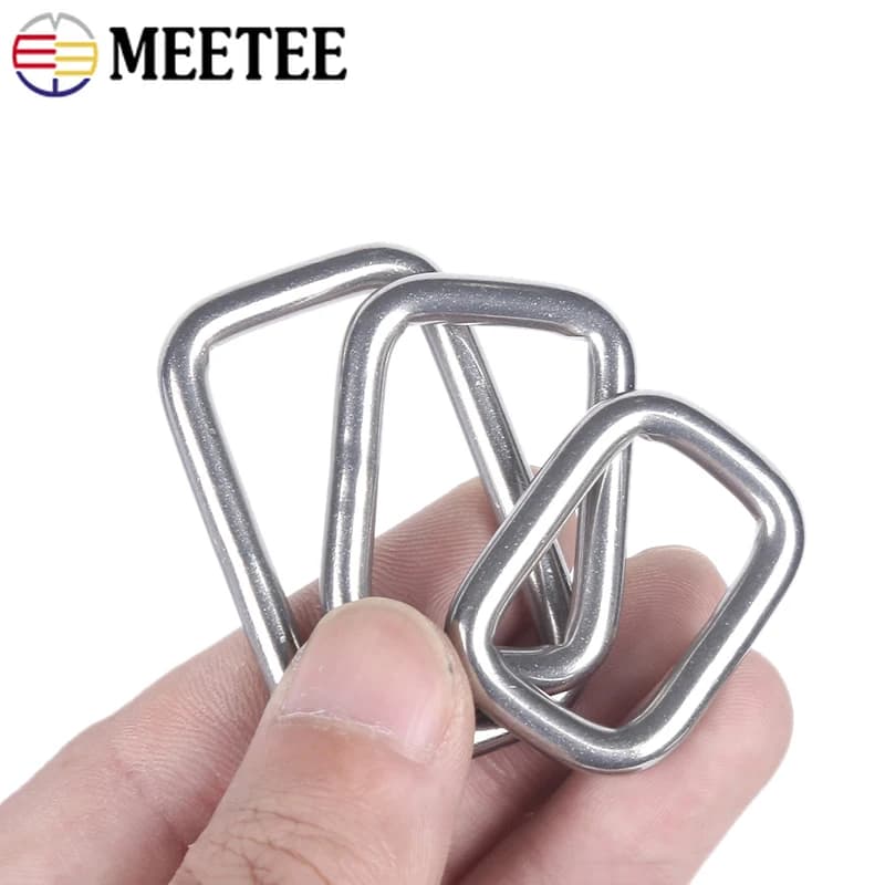 2-10 pezzi in acciaio inossidabile 304 solido anello quadrato fibbie tracolla borsa O D anelli fibbia in metallo collari per cani chiusura accessori fai da te