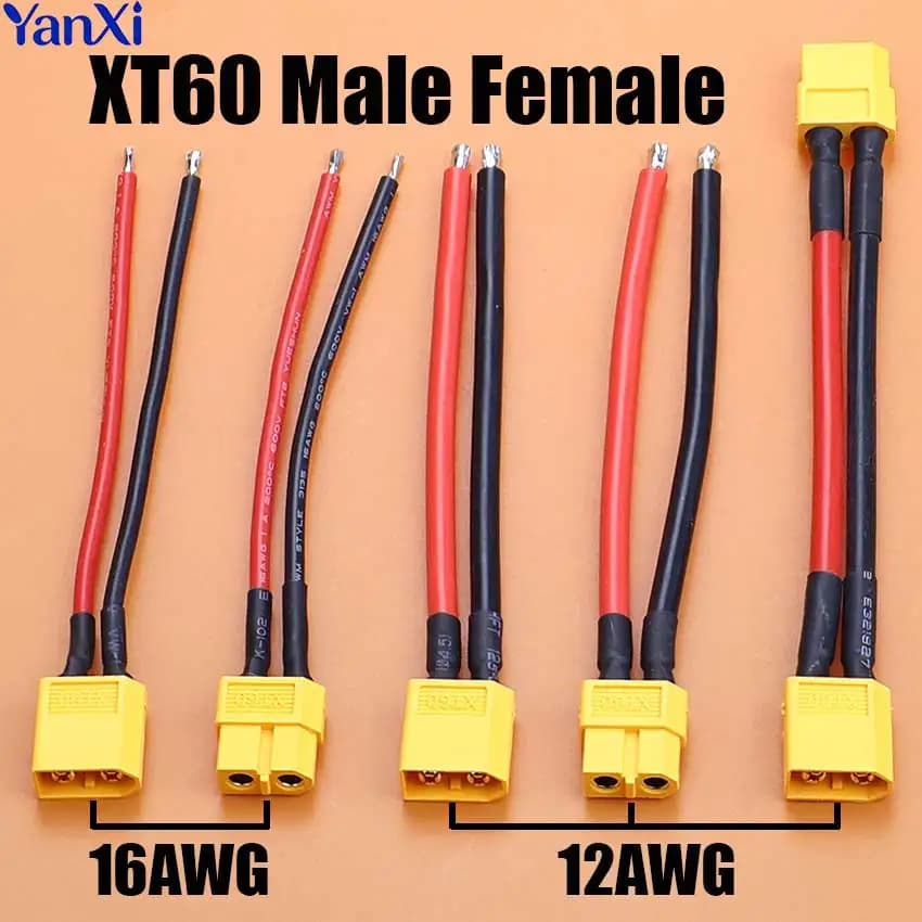 XT60 Battery Male Female Connector Plug 10/50cm 14AWG 16AWG Wire Extension Cable For RC Airplane Lipo Battery ESC FPV Drone