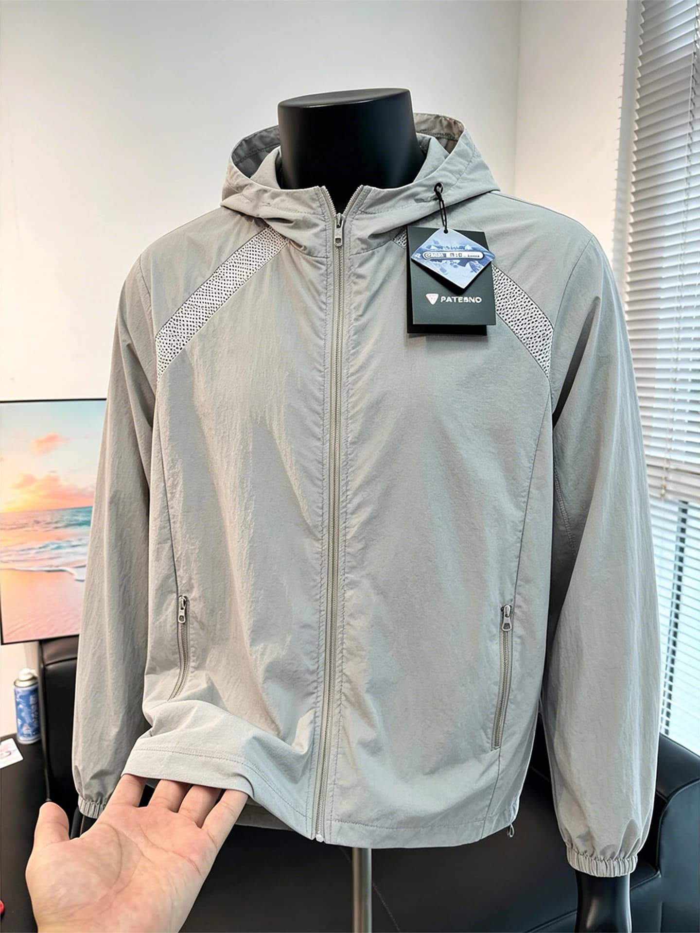 Giacca Estiva da Uomo in Seta Ghiaccio Sottile ad Asciugatura Rapida, Protezione Solare, Abbigliamento Casual da Esterno, Traspirante e alla Moda