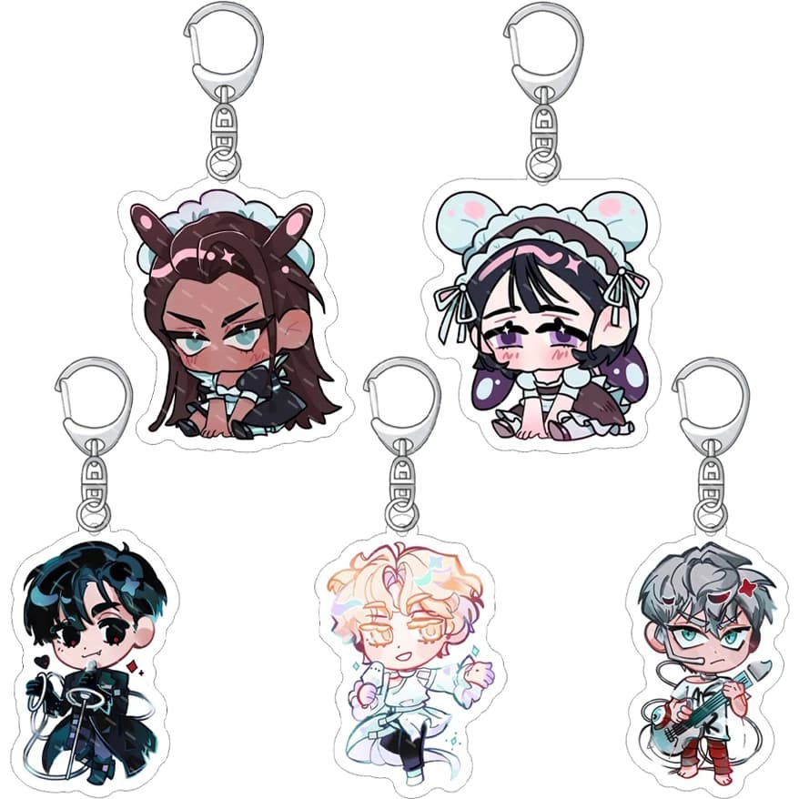 55MM Keychain Anime ALIEN STAGE Figure Luka Ivan Sua Mizi Till Hyuna Acrylic Key Chain Cute Chrismas Birthday Gifts