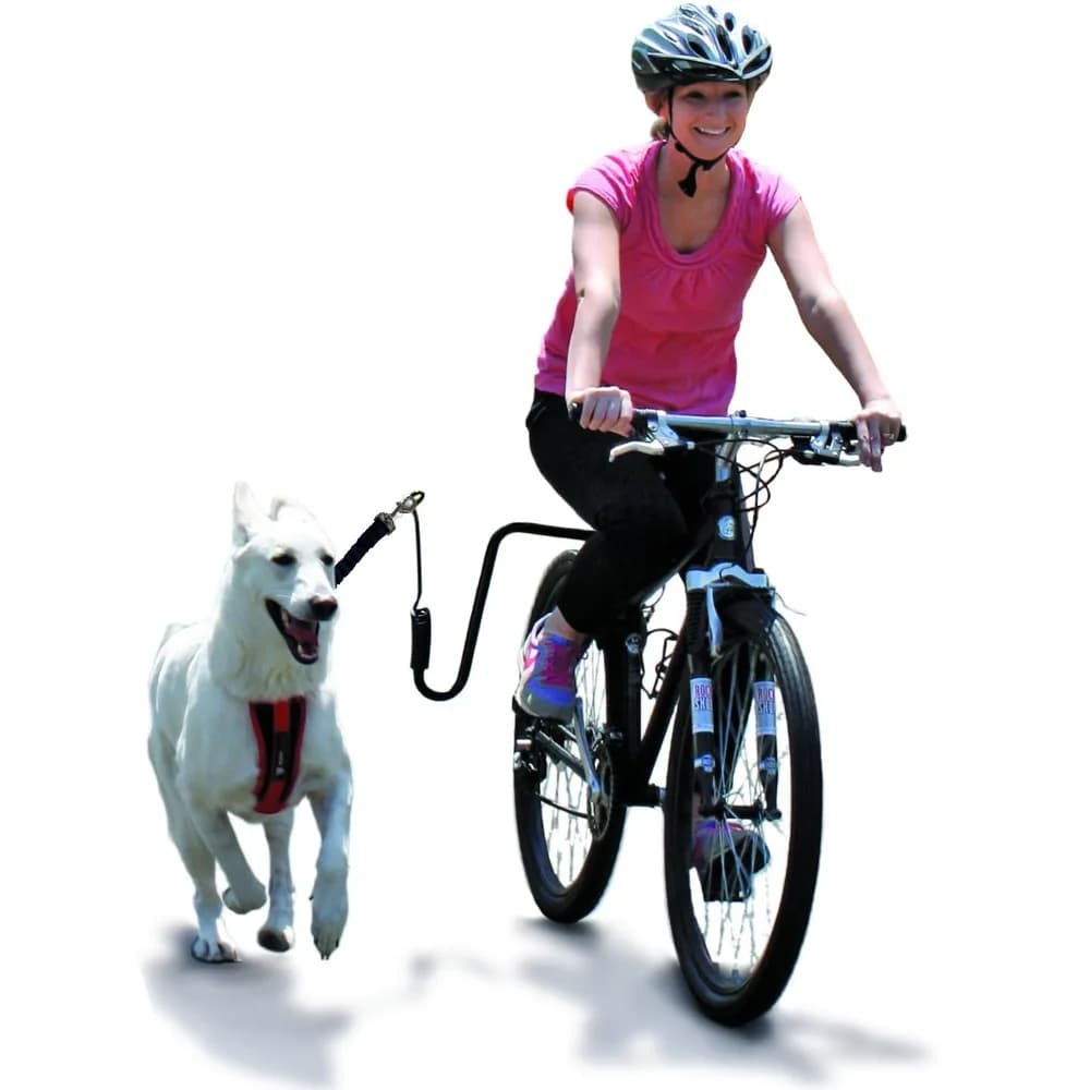 Per l'equitazione, l'esercizio, il ciclismo, il guinzaglio per bici per cani, attacco resistente, guinzaglio per bicicletta per cani a mani libere