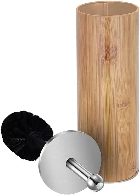 Spazzola per WC Rustica, Profonda e Robusta con Supporto - Strumento Durevole in Metallo per la Pulizia del Bagno