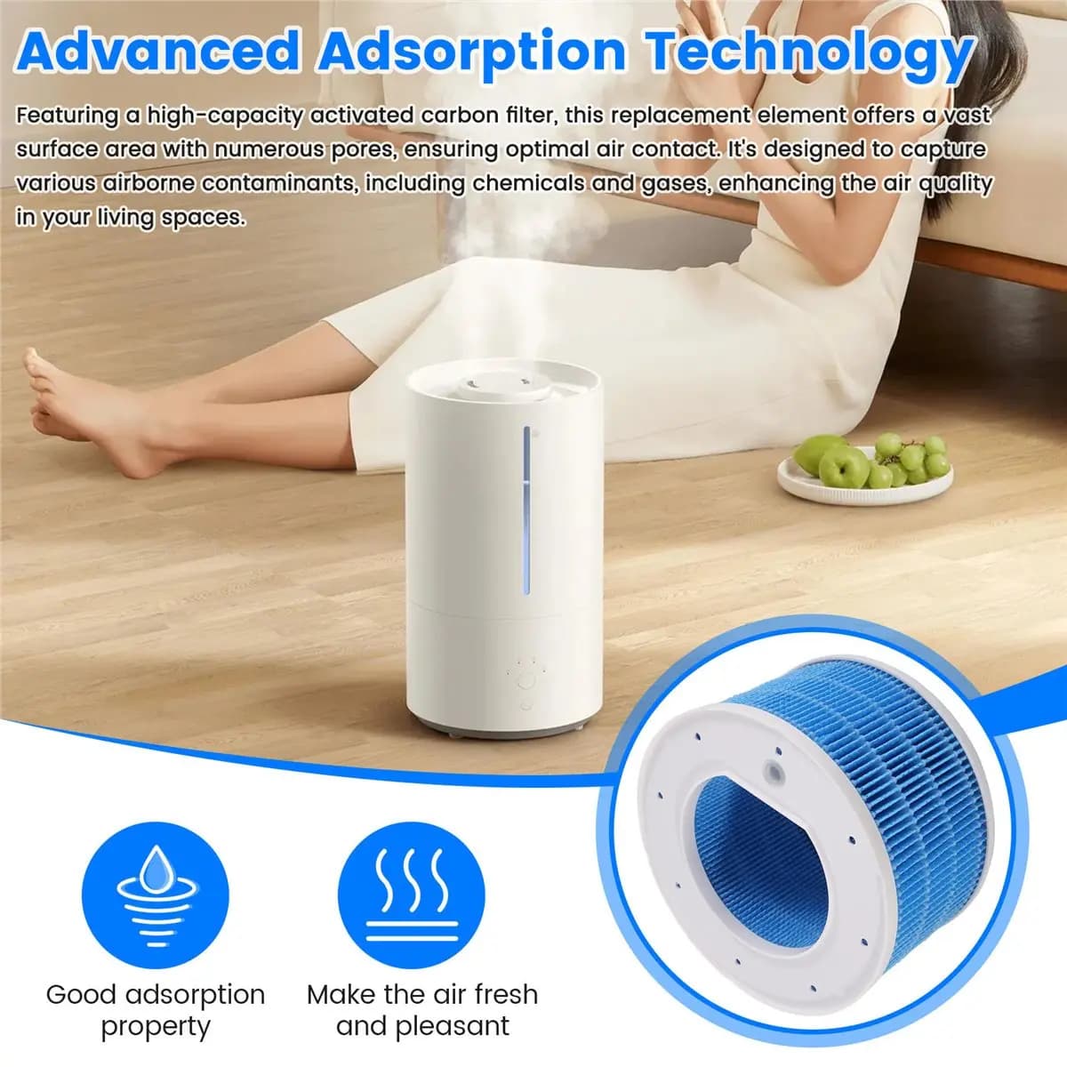 Filtro Hepa goodok H13 per umidificatore Xiaomi Mijia Mist Free 3 [400] Elemento filtrante CJSJSQ02XYLX per la pulizia domestica