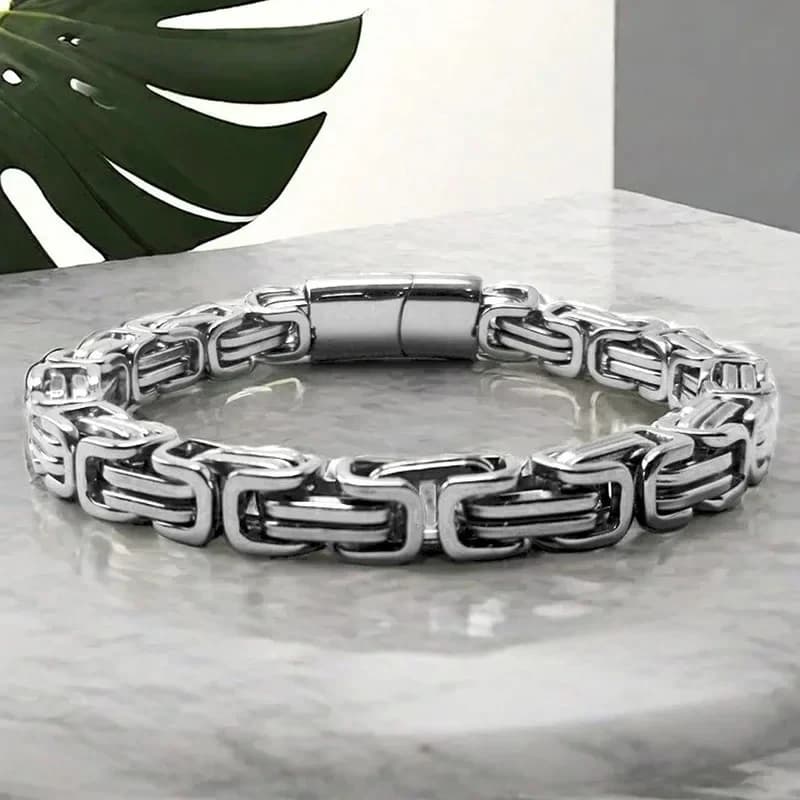 Bracciale da uomo con catena in acciaio inossidabile Gioielli maschili rock Pulseras Acero Inoxidable Para Mujer Braccialetti da uomo con ciondoli Gioielli