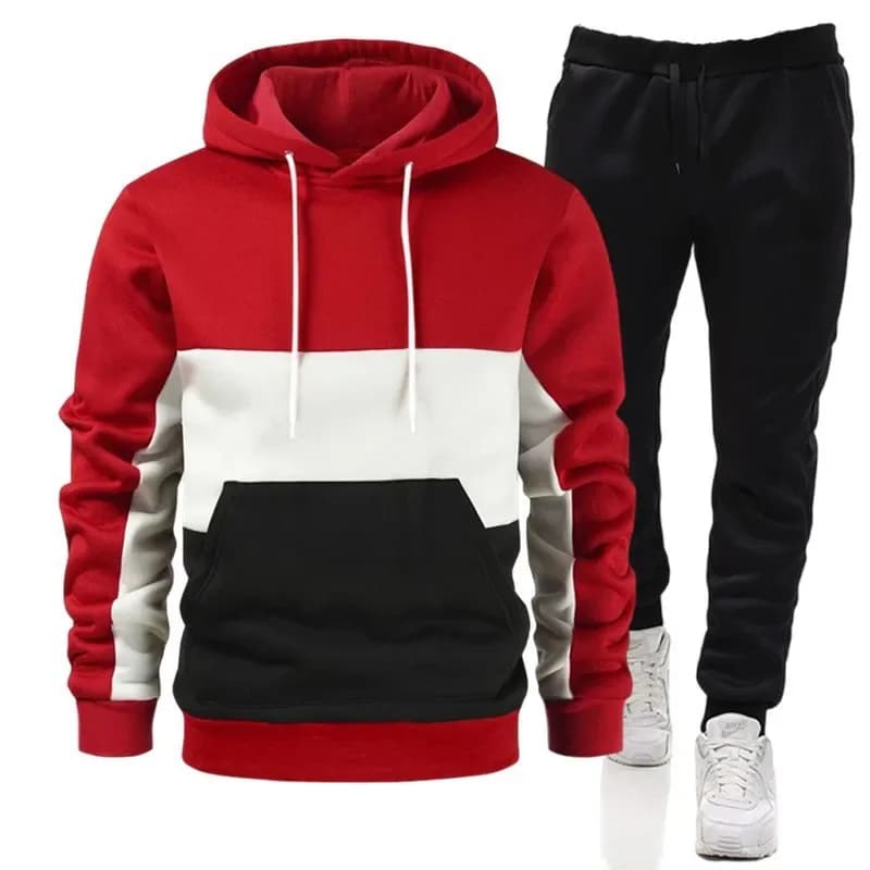 2 piece men's sweatshirt with hood autumn and winter men's brand sweatshirt with hood fashion pants brand pants casual jogging suit Men's sports sweatshirt