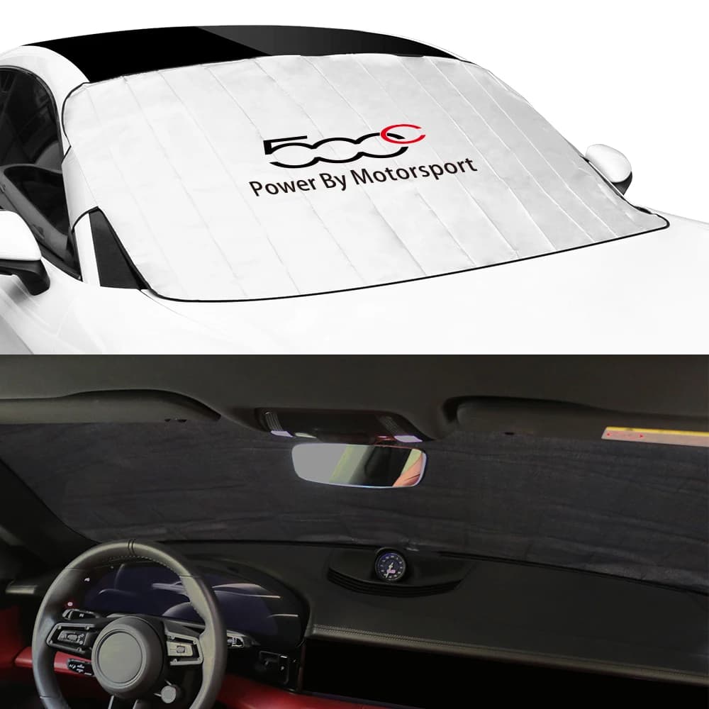 Copertura parasole per parabrezza anteriore per auto protezione solare anti-uv accessori per auto per Fiat 500 500C 2012 500X 500L Abarth 695