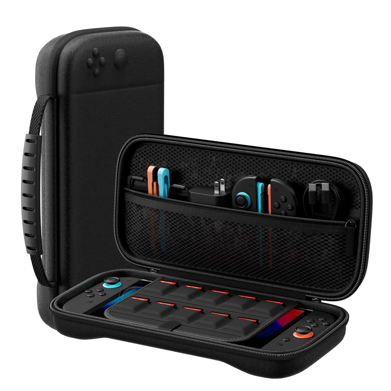 Custodia per Switch 2 (2025), custodia da viaggio portatile protettiva rigida di grande capacità per Switch 2, con 10 slot per carte da gioco