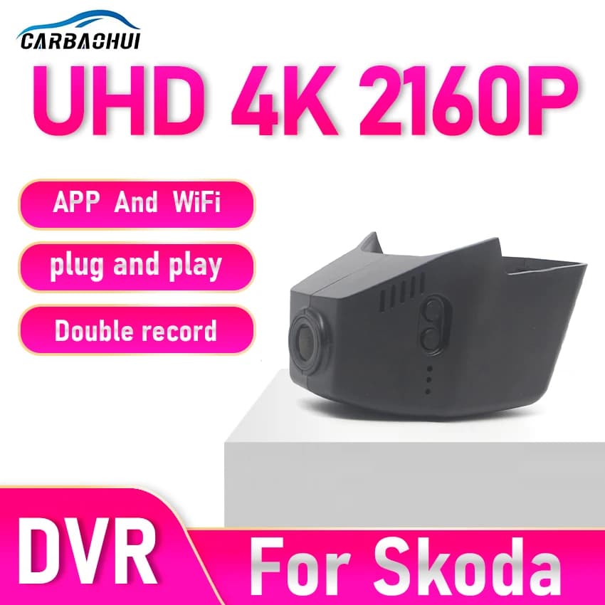 New! Dash Cam for Skoda Enyaq 2020-2025, Dashcam for Skoda Elroq 2025, DVR Car 4K 2160P with WIFI connection and APP