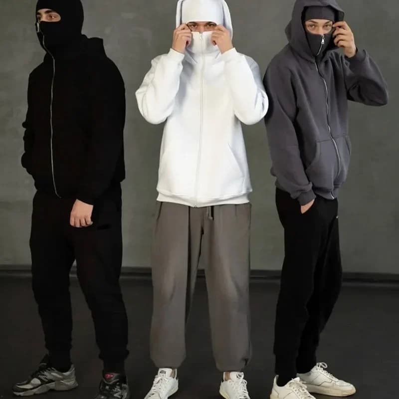 Nuova felpa con cappuccio con zip semplice fai-da-te Autunno Ins Style Felpa unisex con doppio cappuccio per uomo donna
