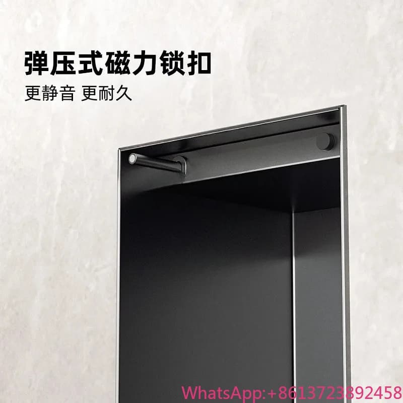 Hidden Stainless Steel Niche Toilet Recessed Toilet Brush Bathroom in-wall Customizable Rack